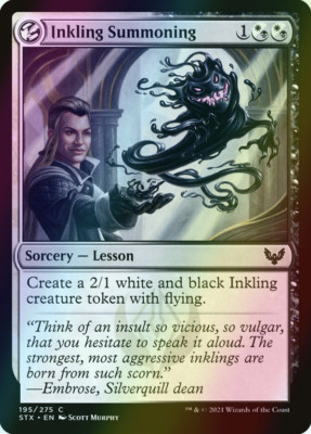 mtg inkling cards Dramatic Finale [Strixhaven: School of Mages Prerelease Promos] You may put it into your graveyard.) Inkling Token, Limited Edition Magic