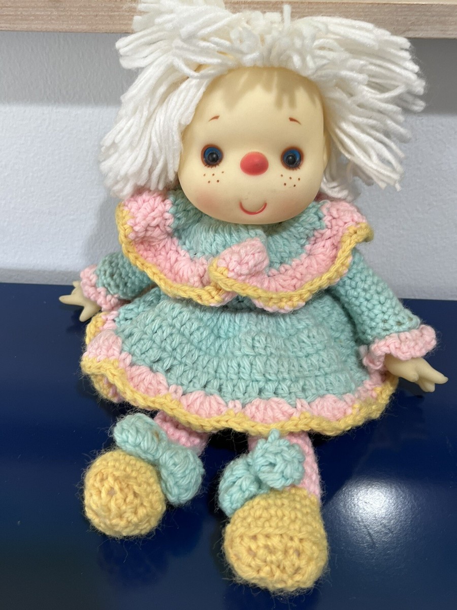 Yarn Hair Doll Patterns Hand Knitted Doll Brown Hair Folksy