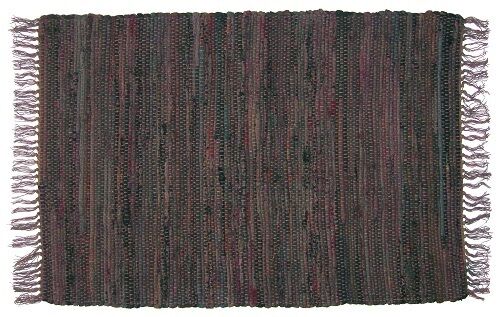 Tabak brauner Lappenteppich - 30 x 50 Zoll - 100 % Baumwolle - handgewebter Lappen Überwurfteppich - Bild 2 von 2