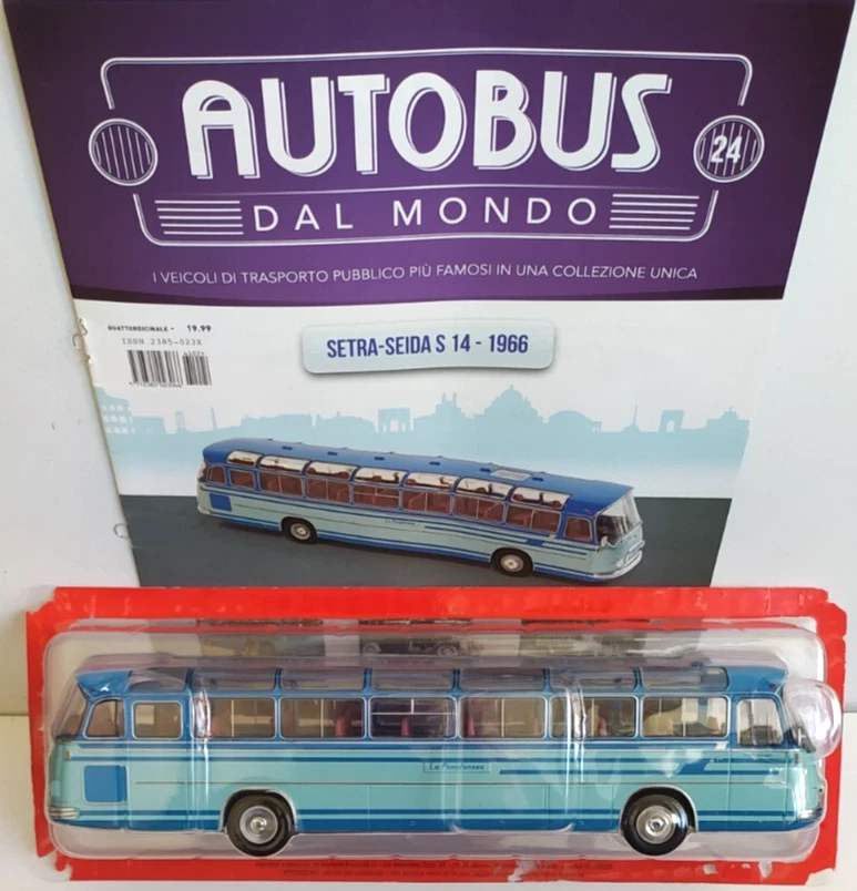 Modèle Réduit Bus Setra S14 1966 - Échelle 1/43 - Collection Autobus Et Autocars Du Monde