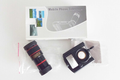 Mobile Phone Telescope 8X F 1.1 lens 16°, Kamera Objektiv für iPhone/Handy, gebr