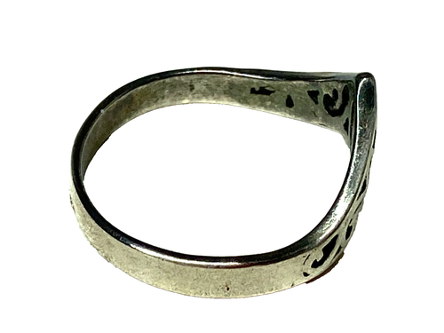 Versilberter filagraner V-förmiger Ring Größe 7,5 - Bild 4 von 7