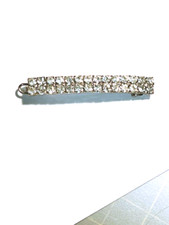 LOVELY VINTAGE 28 RHINESTONE HAIR CLIP 2" IN GREAT CONDITION