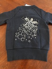 NWT Vilebrequin Kids' Sweatshirt Zipper Navy Big Back Logo New Cotton 2 ANS boy