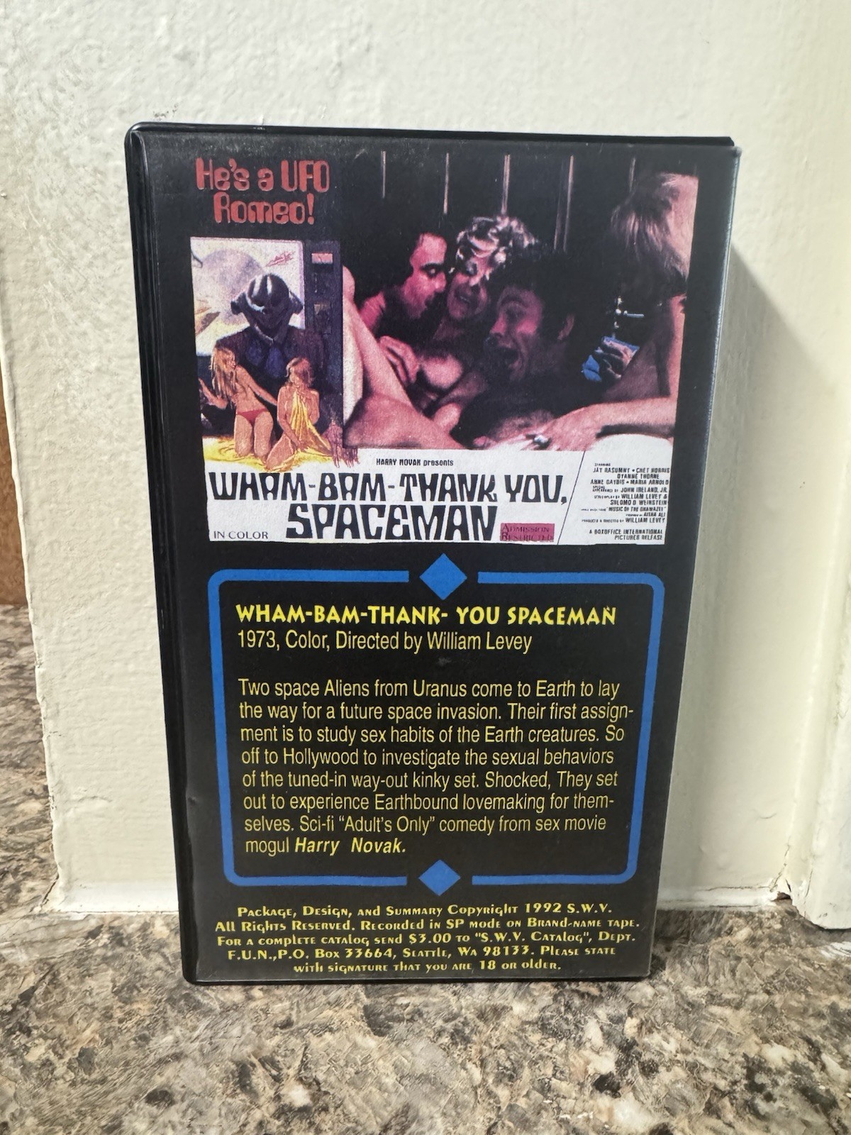 1973 Wham-Bam Thank You Spaceman VHS Something Weird Rare Sci-Fi Adult Movie Vid