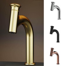 Brass Bathroom Basin Vessel Sink Mixer Creative Faucet Single Handle Hole Tap