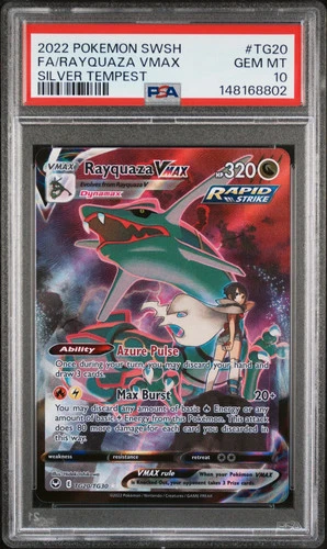 Rayquaza VMAX #TG20 Pokemon Sword & Shield Silver Tempest PSA 10
