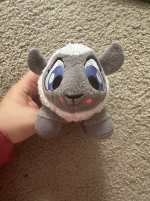 NEOPETS GRAY & WHITE BABAA SHEEP LAMB PLUSH 2003 SOUNDS & CHEEKS LIGHT UP