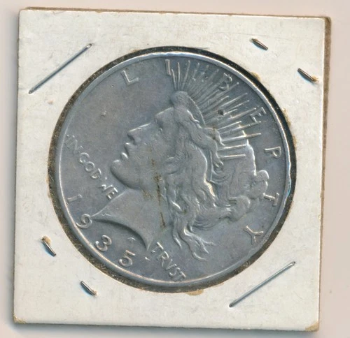 1935 - S SILVER PEACE DOLLAR $1 XF - AU