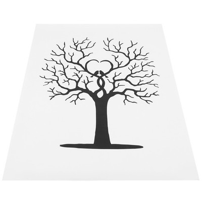 Fingerprint Tree DIY Guest Signature Sign-In Book Canvas Thumbprint Painting SET