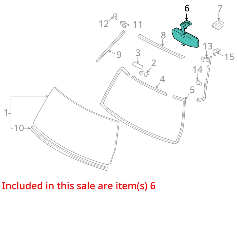 Rear View Mirror Without Rear View Camera Display Fits 09-10 FJ CRUISER 30183888 - Image 3 of 4