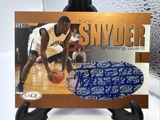 2004-05 Sage Basketball Authentic Bronze /300 Kirk Snyder #A29 Rookie Auto RC