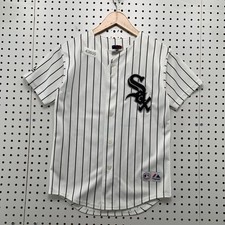 Chicago White Sox Ken Griffey Jersey Youth Medium White Striped 17 Made USA