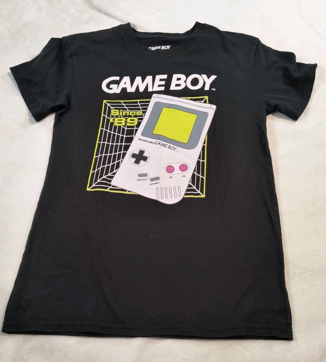 Nintendo Game Boy Shirt Mens Small Black Graphic Tee Retro Gaming Since '89