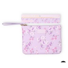 LoveShackFancy xTarget Yoobi Happy Thoughts Hibiscus Flat Zip Case w/strap NWT