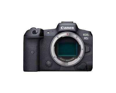 Canon EOS R5 Starter Kit with RF 24-70mm f/2.8 Lens, 3× Batteries, & AC Adapter