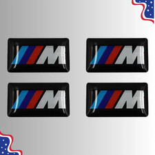4pcs Fit For Bmw M Sport Alloy Wheel Badge Sticker Emblem Decal Bmw 17mm X 9mm