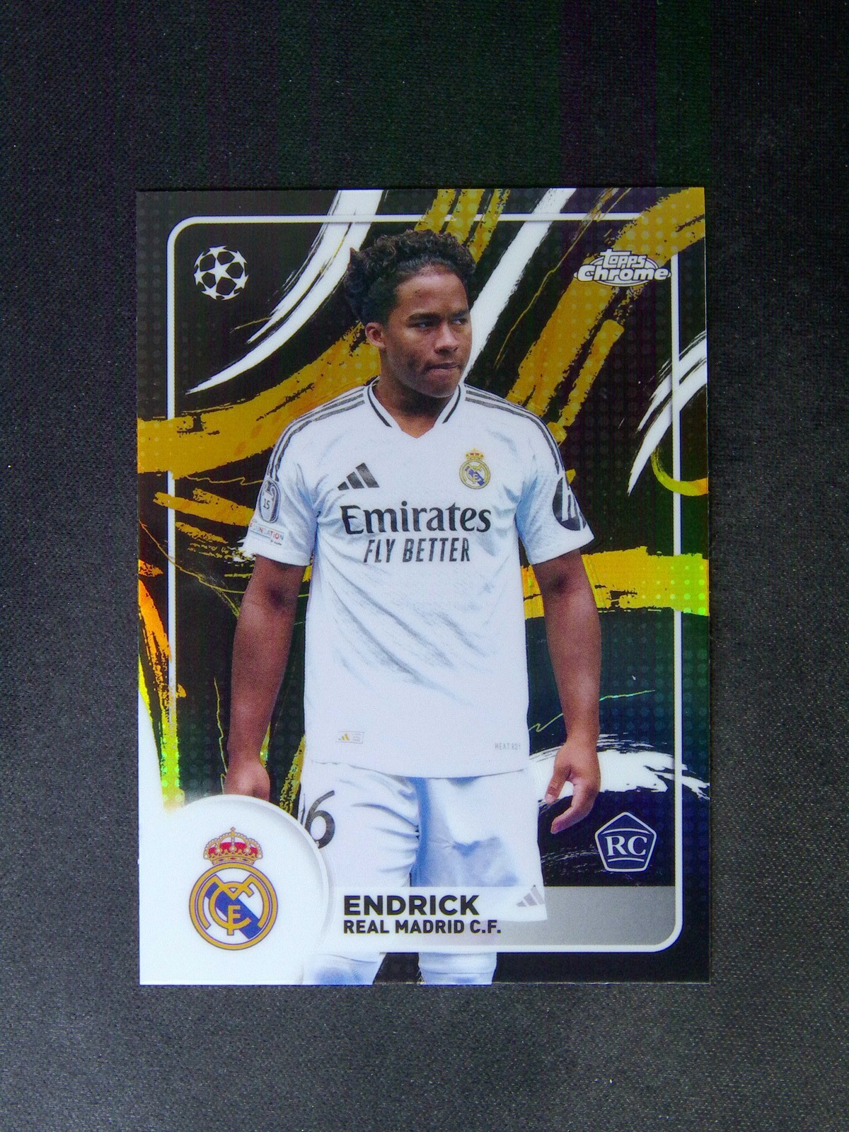 2024-25 Topps Chrome UEFA Endrick #SB-1 RC Soccer Brush Case Hit