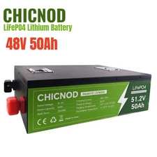 51.2V 50Ah LiFePO4 Lithium Battery 48V 50Ah Deep Cycle BMS for RV Off-Grid Solar