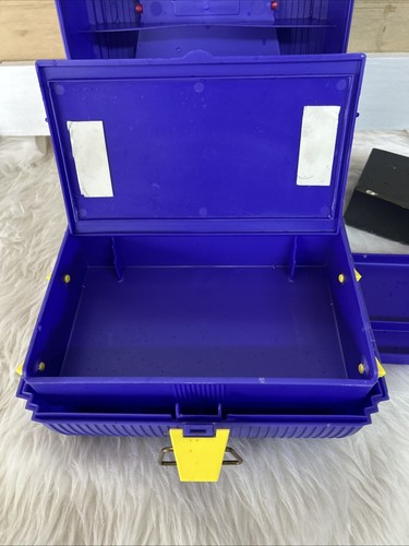 Vtg Sassaby Makeup Cosmetic Case Organizer Box Purple Yellow Red Model 102-03 - Picture 7 of 12
