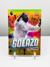 Tony Yeboah /50 Gold SP 2025-26 Topps Chrome Premier League - Golazo #GZ-13