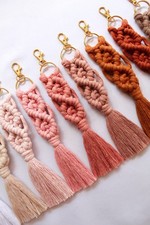 Keychain  Fringe Purse Accessories  Macrame Keychain  Boho Accessory  Gift