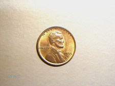 1955-D Lincoln Wheat Cent AU/BU RB, BIE error in LIBERTY  C12