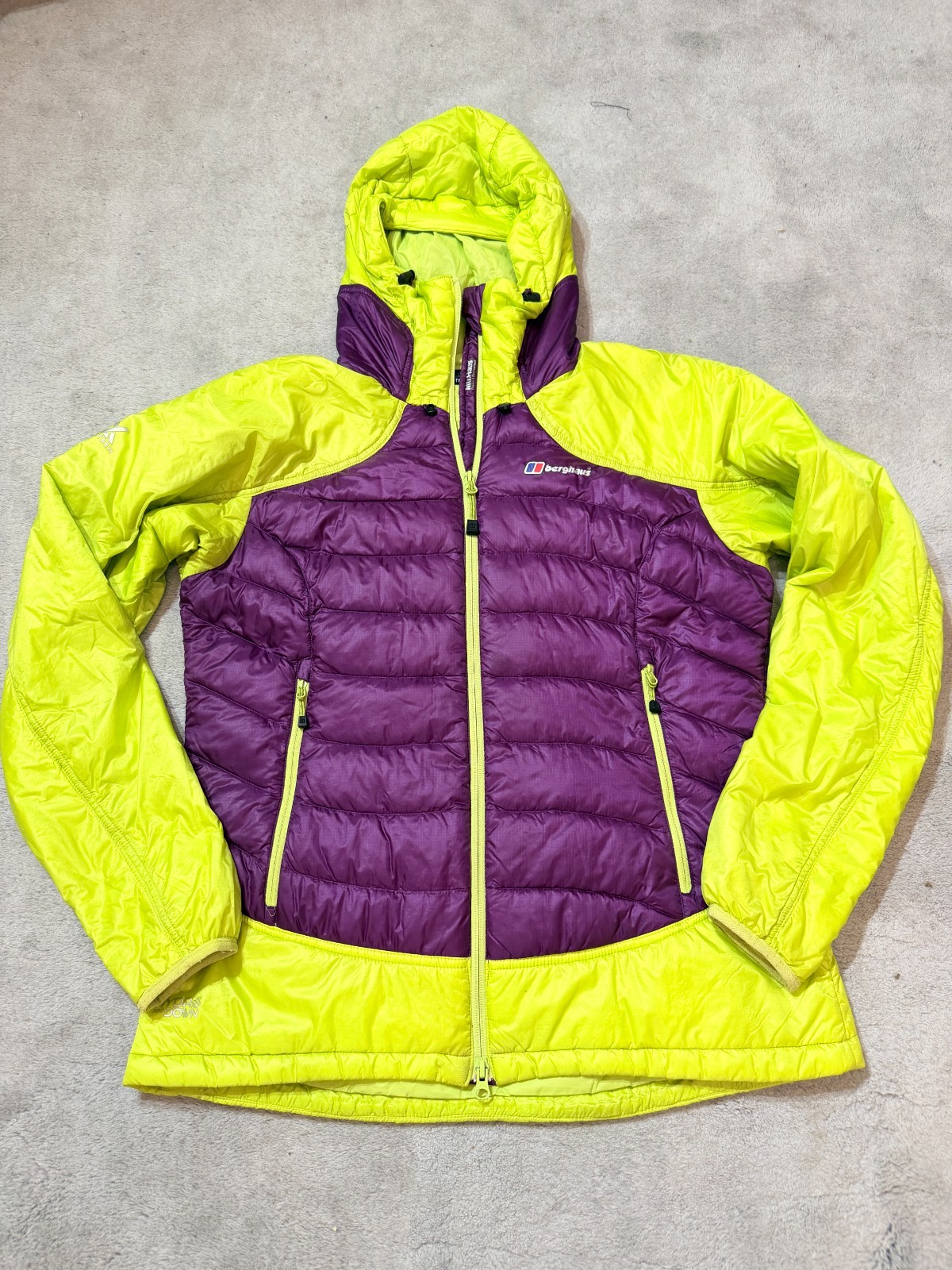 BERGHAUS EXTREM HYDRODOWN PUFFER JACKET LIME PURP… - image 1