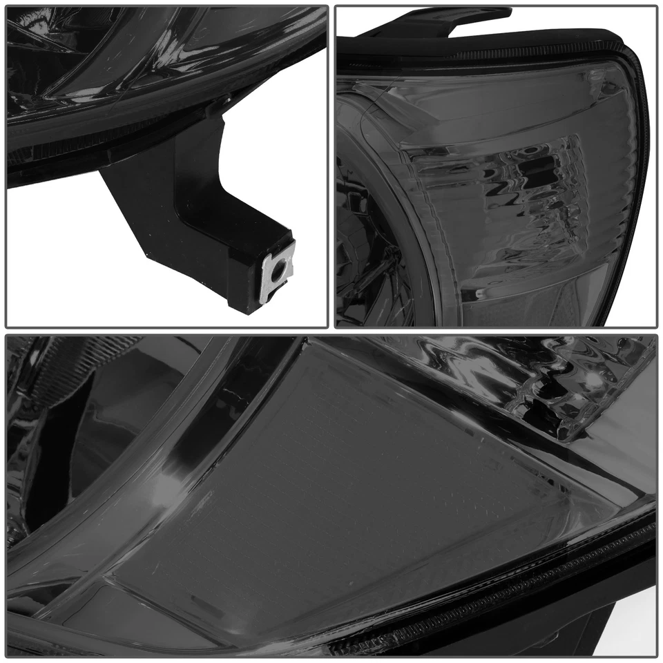 PARA 05-11 TOYOTA TACOMA CARCASA AHUMADA FAROS ESQUINEROS TRANSPARENTES REPUESTO LÁMPARAS Foto 4 de 4