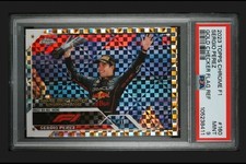 2023 TOPPS CHROME FORMULA 1 #160 SERGIO PEREZ GOLD CHECKER FLAG REF PSA 9