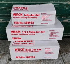 Weck Jars NOS 3 Boxes