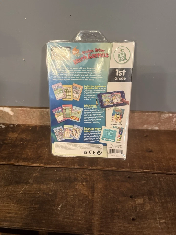 LeapPad Plus Writing Nick Brainy Briny Math Games 1st Grade NEW SEALED - Image 3 of 4