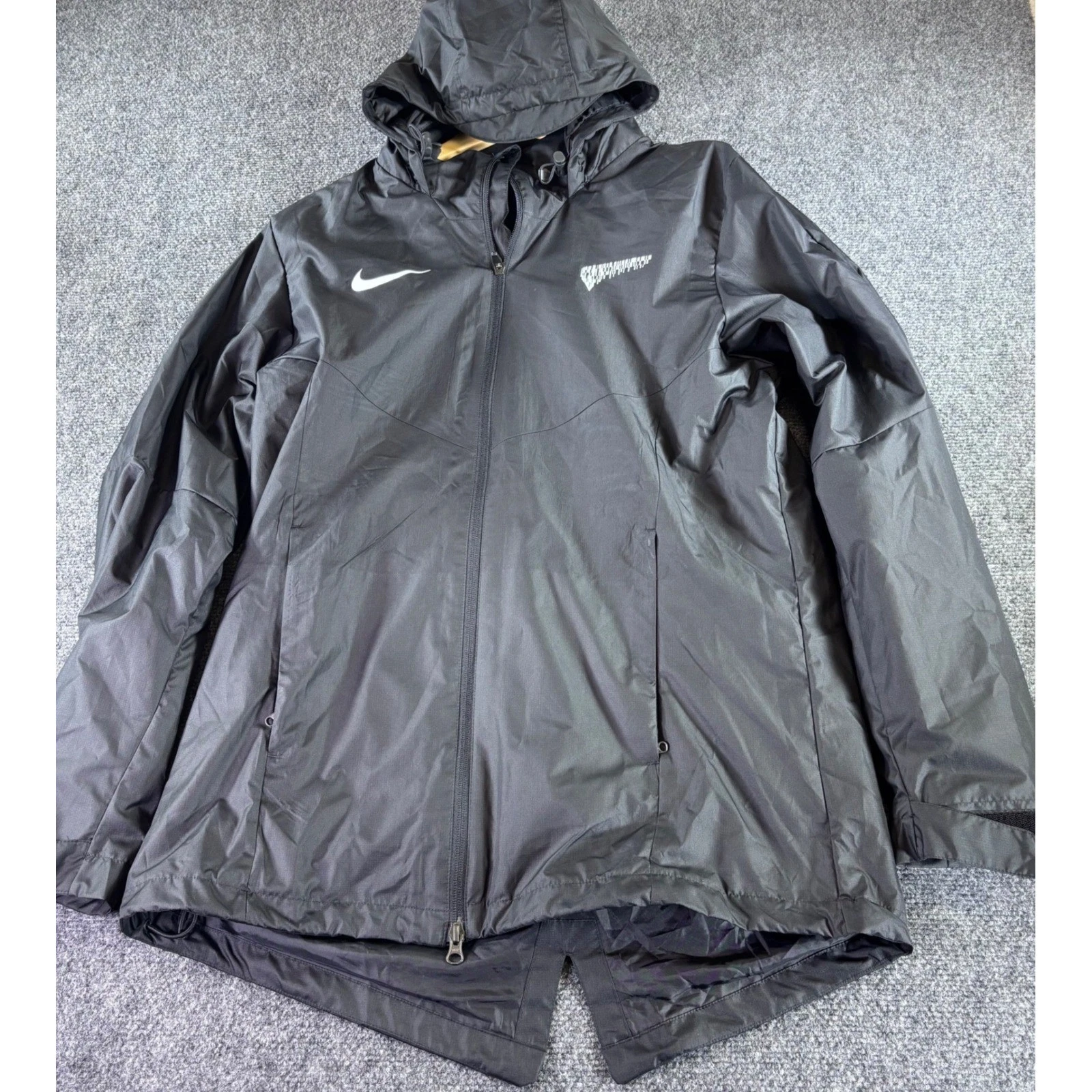 Nike Rain Jacket Mens Large Black Storm-FIT Hooded Full Zip Windbreaker
Opens in a new window or tab