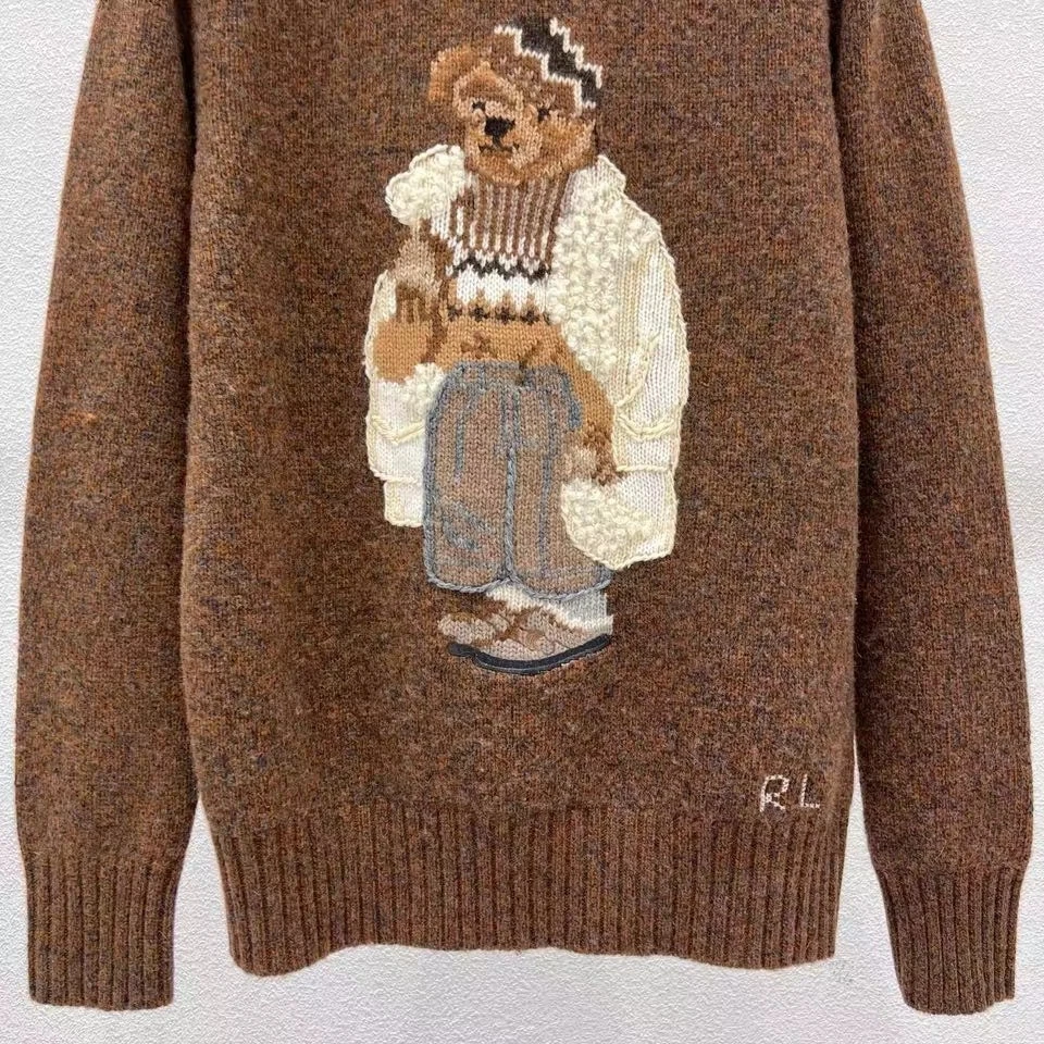 Polo Ralph Lauren Polo OSO Tejido Marrón Sudadera con Capucha Suéter ALGODÓN MUJER M Nuevo Foto 4 de 4