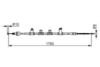 1X Bosch 1 987 482 921 Seilzug Feststellbremse FüR KIA Hyundai