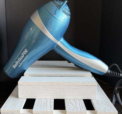 BaBylissPRO Nano Titanium Hair Dryer Blue Electric with Concentrator