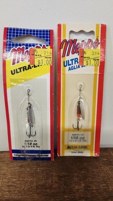   Vintage Mepps Ultra-Lite Aglia Long Spinner AL00 S 1/18 oz Silver   Lot of 2