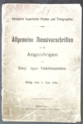 Allgemeine Dienstvorschriften für die Angehörigen der Königl. Bayer. Verkerhsans