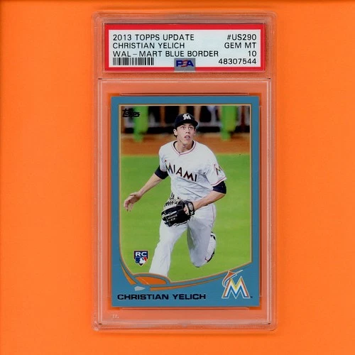 2013 Topps Update Christian Yelich Rookie Walmart Blue #US290 PSA 10