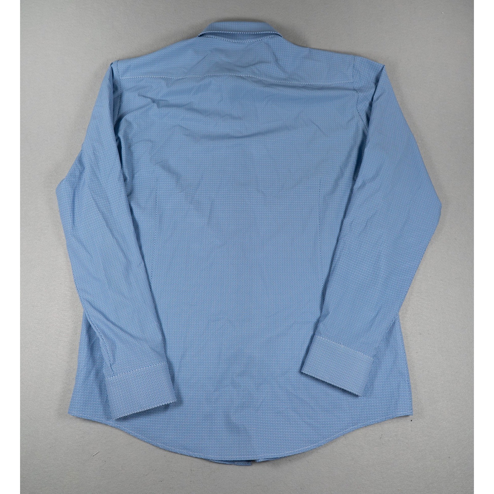 Mizzen + Main Mens Leeward Trim Fit Micro Diamond Stretch Shirt Blue XL image 4