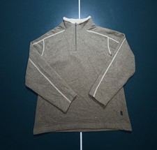 KUHL Alfpaca Fleece Pullover 1/4 Zip Sweater Men  s XL Tan Brown Warm Outdoor