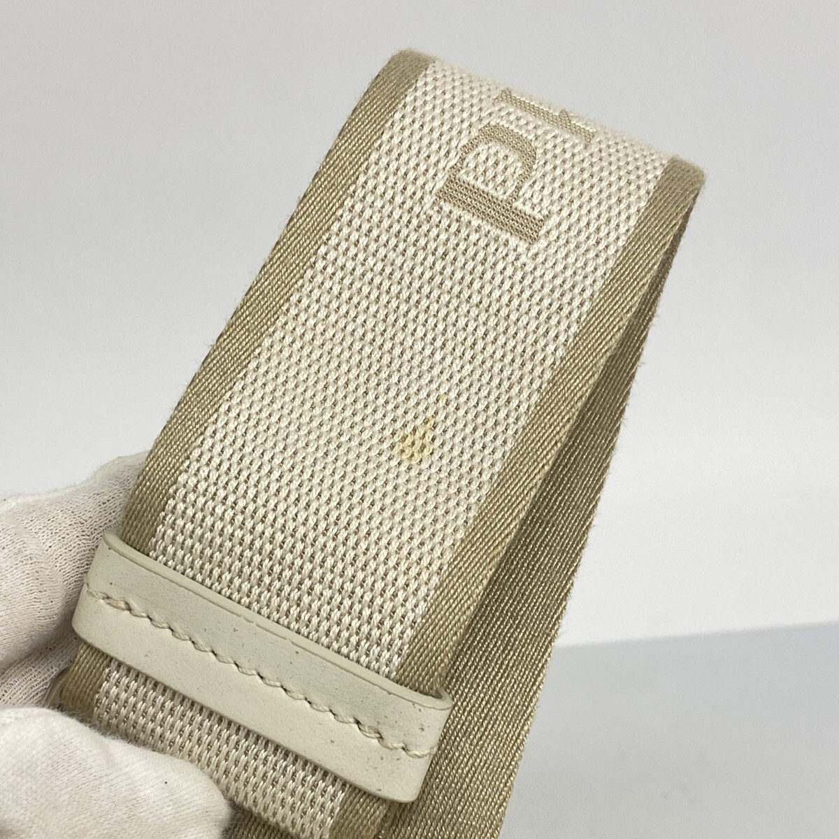 6ad4159 k r PRADA Tote Bag Canapa Canvas White Beige Silver Hardware 2way Bag U thumbnail 10