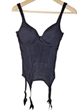 La Perla Studio Mesh Corset Top Bustier Black Sheer Size 3 / US 36 Good Cndtn
