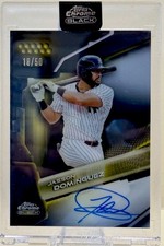 2026 Topps Chrome Black CBA-JD Jasson Dominguez Autograph Yankees Gold /50