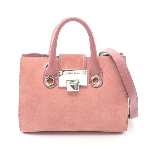 JIMMY CHOO 2WAY Handbag Pink Leather #RCB2753