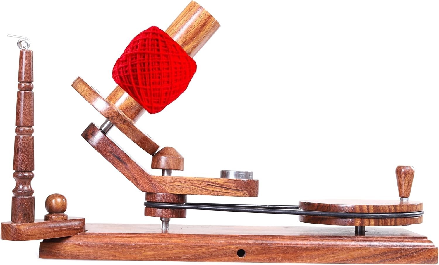 Yarn Winder – Large Handcrafted Wooden Ball Winder for Knitting, Crocheting & We