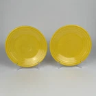 Set of 2 Fiesta Ware Sunflower Yellow 9"  Lunch/Luncheon Plates HLC Fiestaware