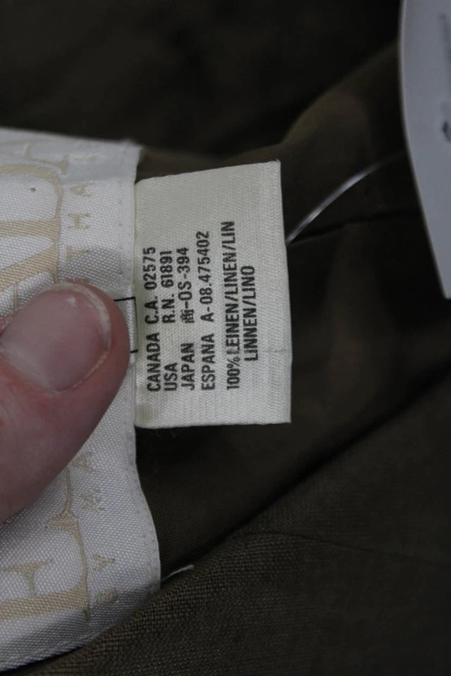 Escada Margaretha Ley Women Linen Floral Blazer Brown Button Size 38 - Image 4 of 4