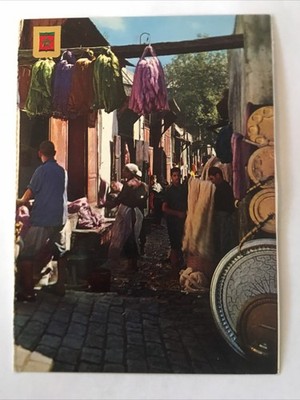 Fes Sebbaghine Dyers Vintage Postcard