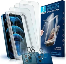 Primens Tempered Glass Screen Protectors for iPhone 12 / 12 Pro - 3 Pack